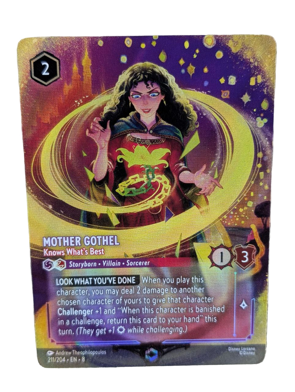 Lorcana, Enchanted Mother Gothel - Knows what's best (Engelse) single card - PKMSTORAGEZ
