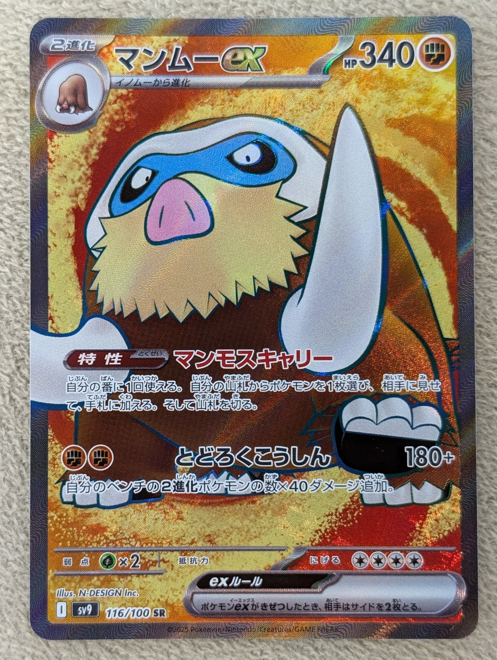 Pokémon, Mamoswine EX (Japanse) single card - PKMSTORAGEZ
