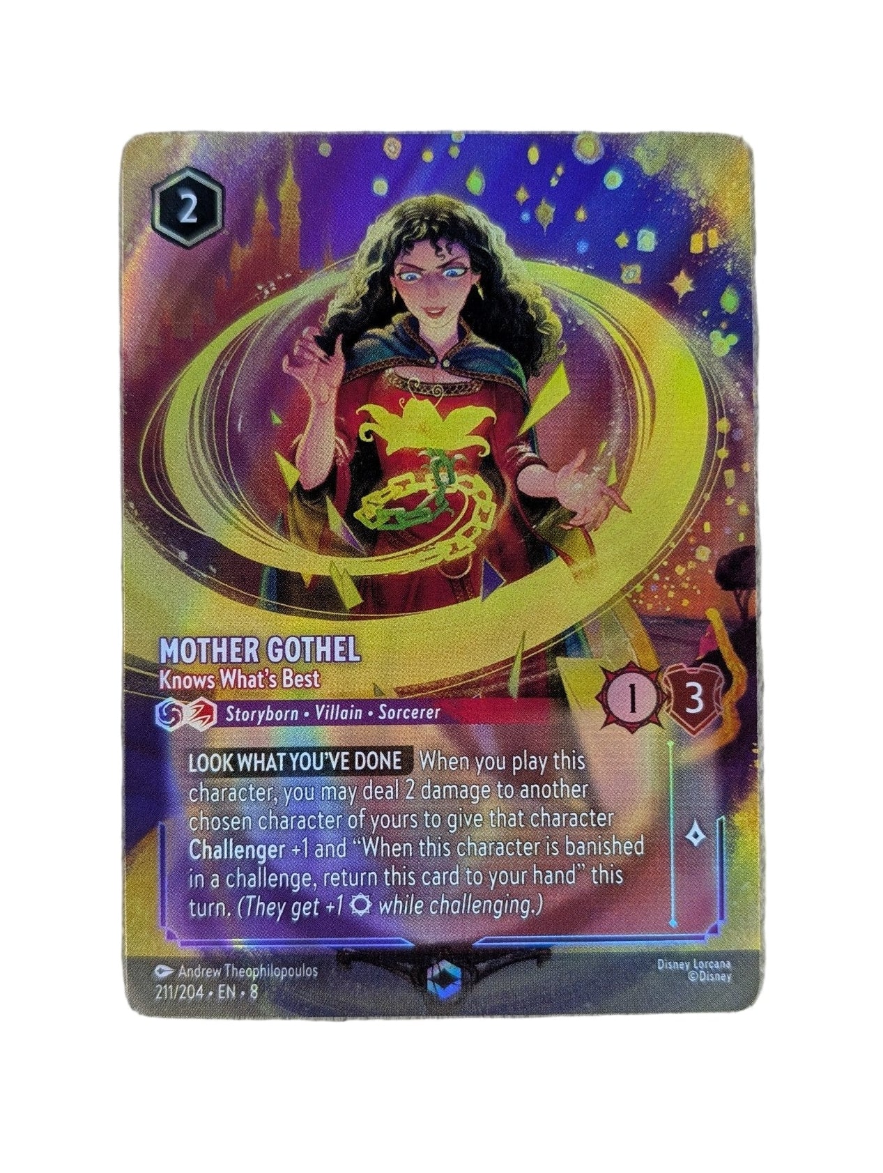Lorcana, Enchanted Mother Gothel - Knows what's best (Engelse) single card - PKMSTORAGEZ